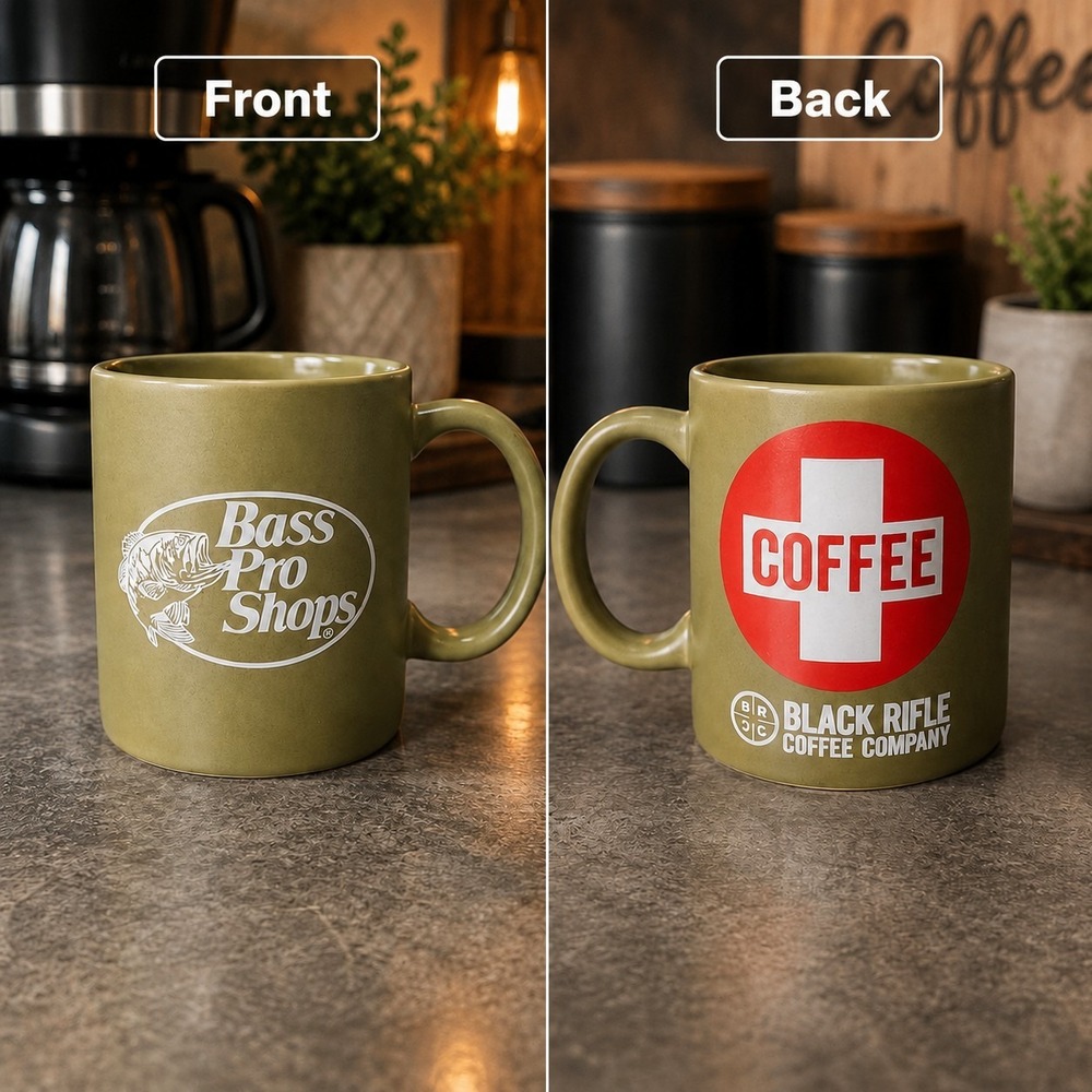 Bass Pro Shop / Black Rifle Coffee Company Coffee Mug 14 Oz. Tactical Military